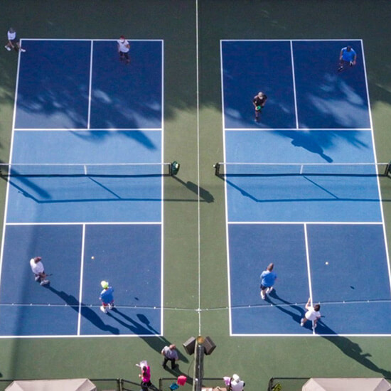 aerial view of court