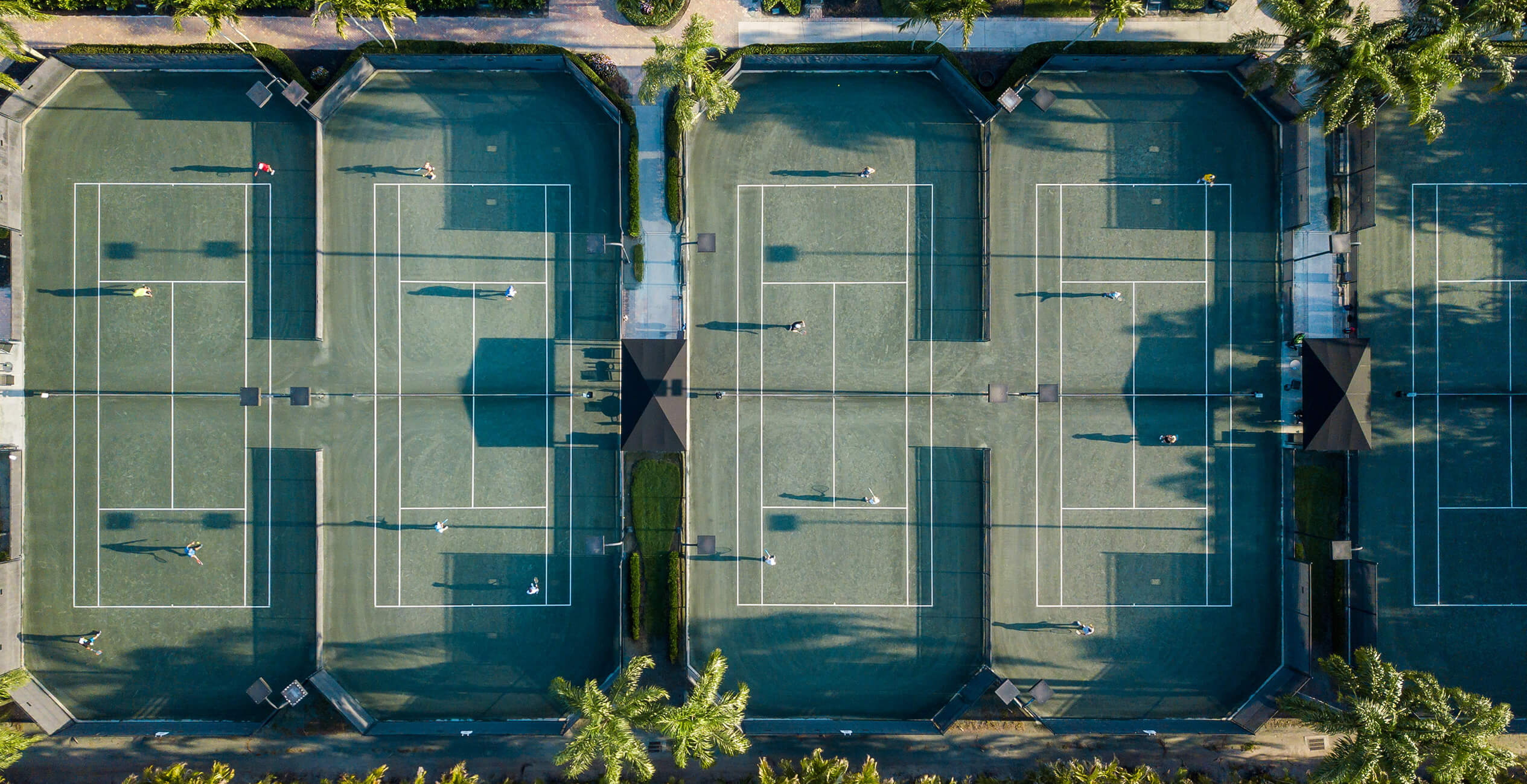 tennis courts aerial view